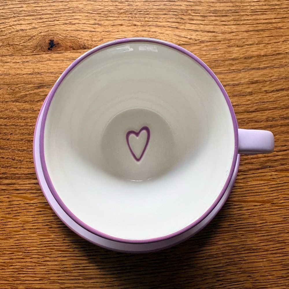2006 Starbucks Lavender Coffee Mug and matching saucer- 12 oz cup. - Picture 6 of 13